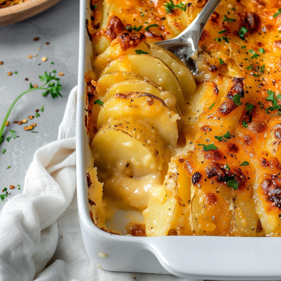 Cheesy Au Gratin Potatoes (The Best Thanksgiving Potatoes EVER!) 2 Image