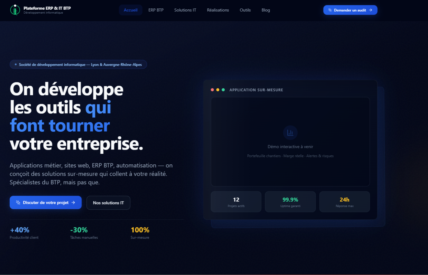 Informaclique.fr — Site vitrine & plateforme IT