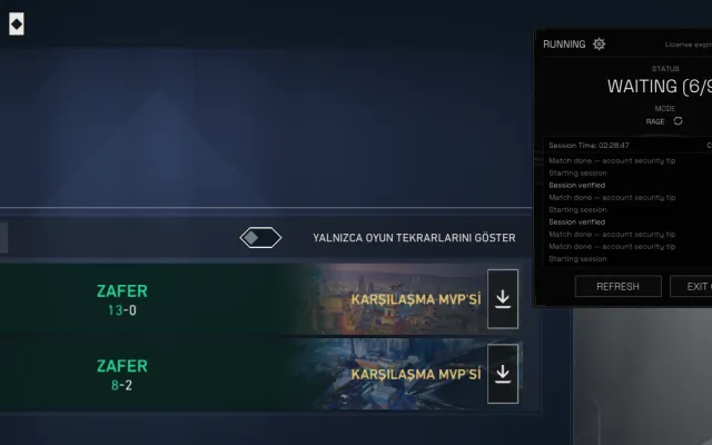 Mitamers Vanguard Emulator müşteri ekran görüntüsü