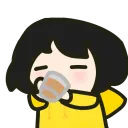 CH drinking coffee by sho#1203