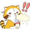 ラスカル牛乳吐き出す