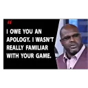 I owe you an apology