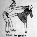 foot to groin