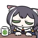 KyaruCoffeTiredSad