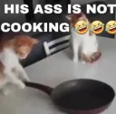 His ass not cooking
