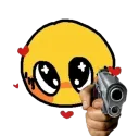 emoji with gun