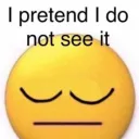 I pretend I do not see it
