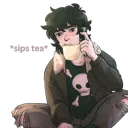 sips tea