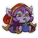 Lulu Bebendo Roxo