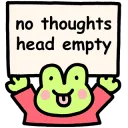 No thoughts