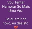 vou tentar namorar so mais uma