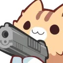 cat with a gun
