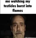 testicle ball flame burst