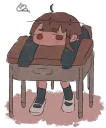 Lain Sad Desk