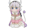 kanna frown hmph sit