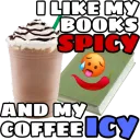 books spicy coffee icy