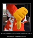 dissapointed ronald mcdonald