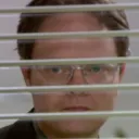 dwight looking through blinds