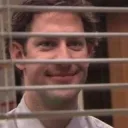 jim looking through blinds