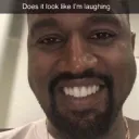 kanye laughing