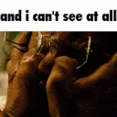 cant see at all