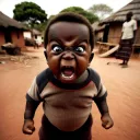 angry african kid