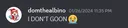 I DONT GOON
