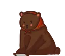 bear in headscarf