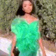 girl in green dress
