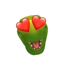 dinosaur heart eyes