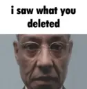 i saw what you deleted