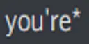you're*