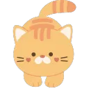 bow orange cat