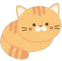 orange cat sit