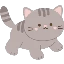 gray cat stand