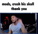 Mods crush his skull