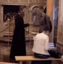 priest handshake