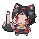 NekomataGivingTheFinger