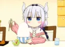 Kanna eating
