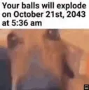 your balls will explode