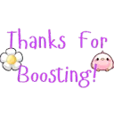 thank you for boosting