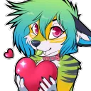 Valk sparkly heart