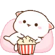 yummy popcorn cat chill