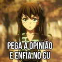 Pega a opinião e enfia no cu