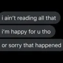 ain't reading all that