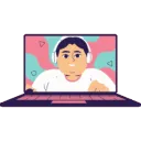 Man Gaming on Video Call