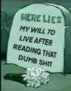 reading that dumb shit
