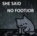 she said no footjob