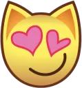 cat heart eyes