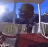 falling off porch